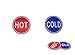 ABS Self Stick Cold Water Label Hot Water Label Hot Label Cold Label 2 Pairs