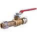 SharkBite Max 1/2 Inch Slip Ball Valve, Push to Connect Brass Plumbing Fitting, PEX Pipe, Copper, CPVC, PE-RT, HDPE, UR24735