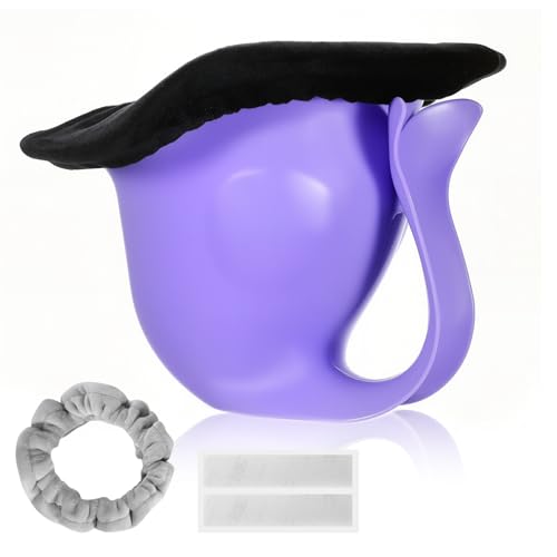 Potty Training Toilet Newborn Potty Training Newborn Potty Hat Elimination Communication with 2pcs Cotton Fleece Cozy for Indoor & Outdoor Purple