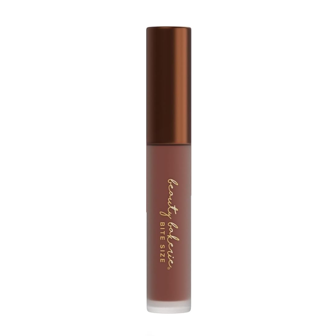 Beauty Bakerie Bitesized Lip Whip Liquid Lipstick for Women, Hydrating Moisturizer Lip Gloss Lip Tint, Long Lasting Waterproof Lip Stain Matte or Metallic, 2.5mL, Churr'all I Knead