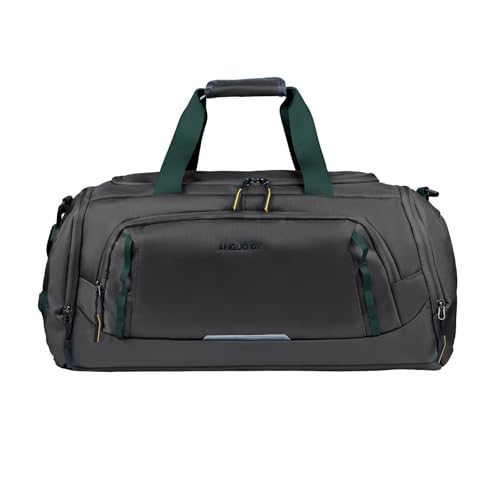 Bolsa de Viagem Grande Transversal, Impermeável com Múltiplos Compartimentos, Alça de Ombro, Material Premium (Cinza)