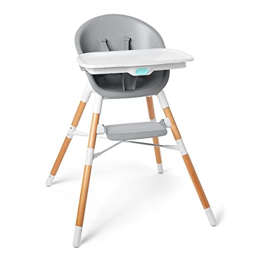 Skip Hop Baby High Chair, Eon 4-in-1, Grey/White