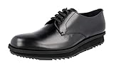 Prada Men's 2EE092 B4L F0002 Black Brushed Spazzolato Leather Business Shoes US 12 / EU 11 (45)