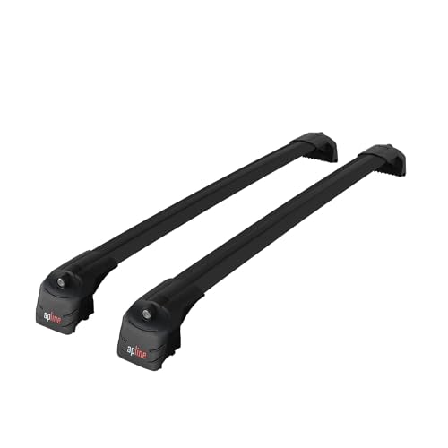 Apline Compatible with Audi Q7 (4M) 2016-2024 Cross Bar ACE-2 Roof Racks Car Top Luggage Carrier Rails BLACK
