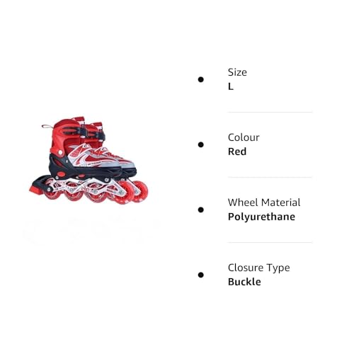 Image of TEKCOOL 4 Wheels Adjustable Inline Skates Skating Shoes for Boys Kids Girls Skating Shoe Adjustable Roller Blades PU Strong Wheels Aluminium with LED Flash Light on Wheels