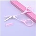 Eyebrow Scissors With Comb(Detachable)，Professional Precision Eyebrow Trimmer for Women，Non Slip Finger Grips Eyebrow Trimming Scissors，Men and Women Tool Makeup Beauty Accessories (pink)