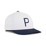 Puma Golf Men's Standard Crafted P Cap, Warm White-DEEP Navy