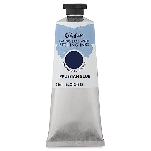 Cranfield Caligo, Safe Wash Etching Ink, 75ml Tube, Prussian Blue, BLCN24915