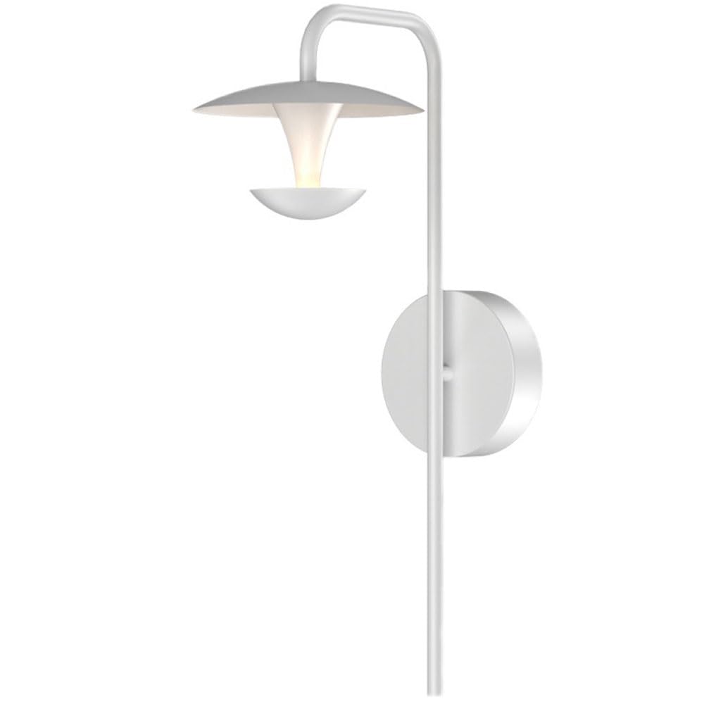 SXSCARKX White Iron Wall Sconces Retro Designe Acrylic Light Fixture Plug-in Salt Lamp Suitable for Bedroom, Cafe, Bar, Farmhouse Decorative Lighting Sconce Exterior