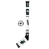 Franklin Sports San Jose Sharks NHL Mini Soft Hockey Stick Set - NHL Team Soft Foam Mini Hockey Stick and Ball Set - Great Toy for Kids