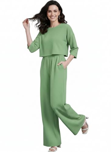 Zilcon Women Bricks Wool 2 Piece Sets for Women Casual Summer Tra...