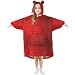 JUMBEAR Red Solid Color Wearable Blanket for Kids, Oversize Soft Flannel Blanket Hooded Sweatshirt with Pockets, Medium