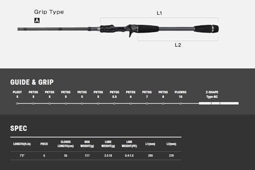 テイルウォーク (Tailwalk) チニングロッド B-BREAMER (ビーブリーマー) SSD C73ML/SL-T 画像3