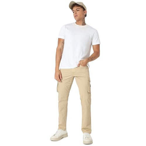 Image of Spykar Men's Regular Cargo Pants