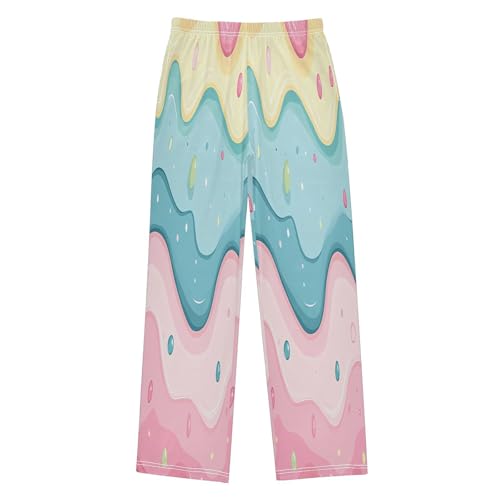 ALAZA Cute Ice Cream Pajama Pants Long Sleep Pant Pajama Bottoms Elastic Waist with Pockets