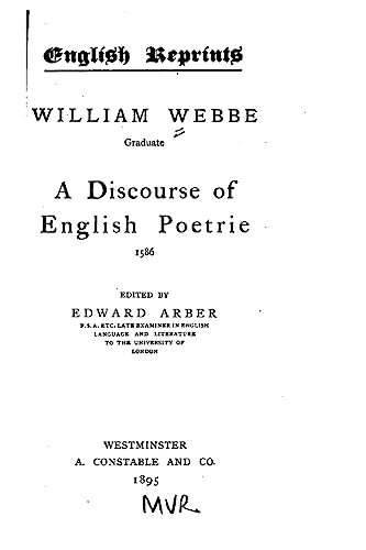 A discourse of English poetrie, 1586