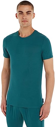 Calvin Klein Herren T-Shirt Kurzarm S/S Crew Neck Stretch, Blau (Atlantic Deep), XL – Ansicht 1
