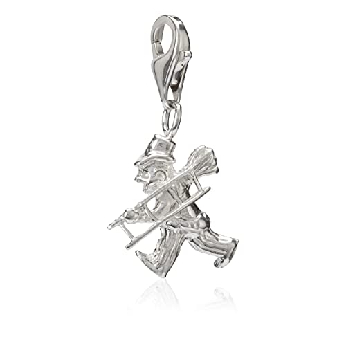 Colgante deshollinador plata 925 NKlaus charm antialérgico 15x15mm para pulseras duraderas