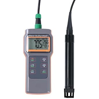 Sper Scientific Portable Optical Dissolved Oxygen Meter 860067 with Large LCD, Auto Temperature, Manual Salinity & Pressure Compensation, Low Maintenance DO Measurement for Aquaculture, Brewing & More