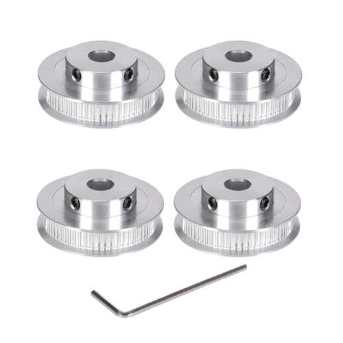BZ 3D GT2 Riemenscheibe GT2 Pulley 60 Zähne 5mm Bohrung Zahnriemenscheibe 60 Teeth 5mm bore für 3D-Drucker,CNC 6mm Breite GT2 Zahnriemen.(4 Stück)