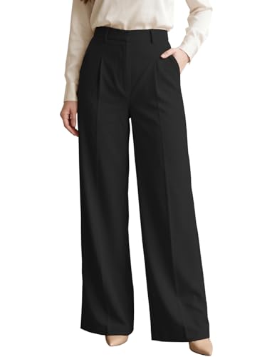 Image of GRECIILOOKS Trousers for Woman | Womens High Rise High Waist Flared Korean Style | Formal Pant for Women Office Wear| Track Pants for Womans Elegant for College & Events (Available in Plus Size)