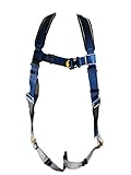 3M DBI-SALA ExoFit 1107981 Vest Style Harness, Back D-Ring, Loops For Belt, Quick-Connect Buckles, Extra Large, Blue/Gray