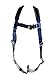 3M DBI-SALA ExoFit 1107981 Vest Style Harness, Back D-Ring, Loops For Belt, Quick-Connect Buckles, Extra Large, Blue/Gray