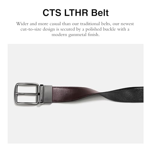 Coach Men's Wide CTS/Rev Signature Belt, Black/Maple, 38mm2