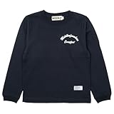 [CAMPFREE] 子供 ロンT キッズ ジュニア tシャツ (綿100%) ロングtシャツ 男の子 女の子 長袖Tシャツ ロンティー 10840 I.ネイビー サイズ JL（140～150）