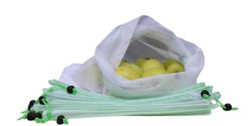 Consejos y reviews para comprar Tienda de artículos de cocina para comprar online. 23 Bolsas reutilizables de malla de algodón para comestibles, reutilizables, lavables, para frutas, verduras, alimentos, juguetes, color blanco con ahorcador para cierre.