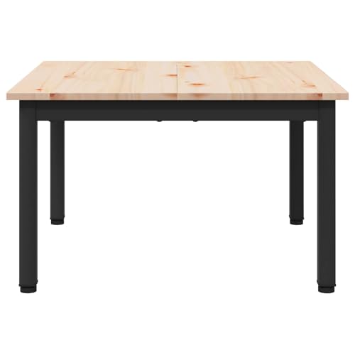 Table de salon moderne pin massif 60x60 table basse industrielle gain de place