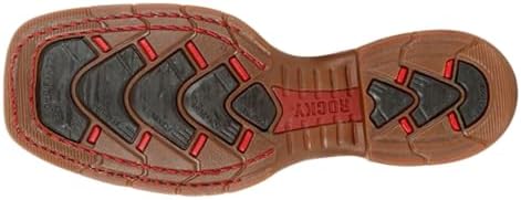 Rocky Men's Long Range Western Boot, Brown and RED, 9.5 | Image 4