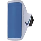 Nike Lean Armband Plus Smartphone Sportarmband Running Fitness Jogging Handyhalter Armband reflektierend Laufzubehör, Ghost/Black/Comet Blue, One Size