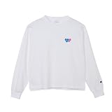 [チャンピオン] 長袖Tシャツ 長袖 丸首 綿100％ Relax Fit スクリプトロゴ刺繍 ロングスリーブTシャツ ウィメンズカジュアル CW-D401-010-L