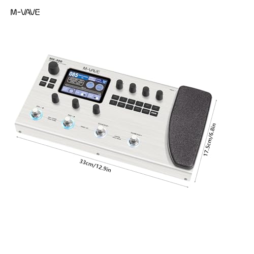 MK-300 Guitar Multi-Effects Processor Pedal with Expression, 3.5” LCD, 320+ Effects, 120 Amps, 100 Cabs, Bluetooth, USB Audio Interface, Looper, Drum Machine for Guitar & Bass - Thumbnail 3