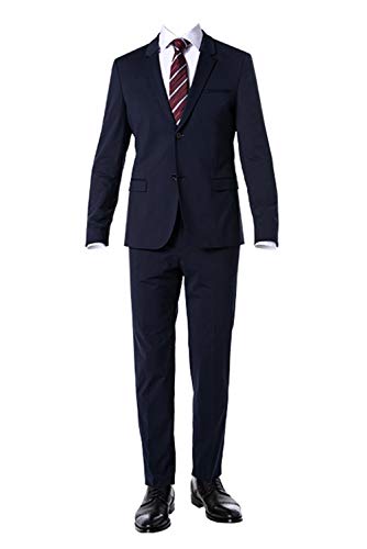GATMSTZ Men's Fashion Notch Lapel 2 Piece Suit Formal Business Prom Blazer Pants