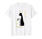 Chat noir funky de style asiatique de l'Est dans un cadre doré avec des éventails en or, design amusant pour amateur de chat noir chinois. Design parfait pour les vétérinaires, les propriétaires d'animaux, les sauveteurs d'animaux, ou toute personne qui aime leurs félins, chats, chatons, bébés à fourrure et miaou.