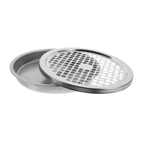 WATIIFUFU Edelstahl Aschenbecher Deckel für Mülltonne mit Gitter Rauchhemmend Langlebig Wiederverwendbar Geeignet für Büro und Außenbereiche Verhindert Gerüche und Ascheausbreitung