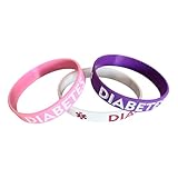 Kids Diabetes Silicone Wristbands - Lot of 3