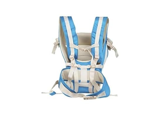 Image of LittleBoo New Born Baby Carrier Bag 4-in-1 Adjustable Baby Sitting Carrier Bag - Front & Back Carry with Head Support, Safety Belt & Buckle Straps for 0-24 Months (Sky Blue)