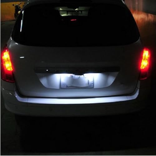 Luces traseras matrícula Peugeot 307 406 kit lámpara luz matrícula LED 6