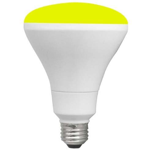 TCP 65W Equivalent, BR30 Yellow Colored Flood Light Bulb, Non-Dimmable, Bug Light Yellow