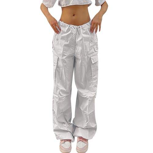 Pantalon grande taille pour femme coupe droite cargo ample stylé