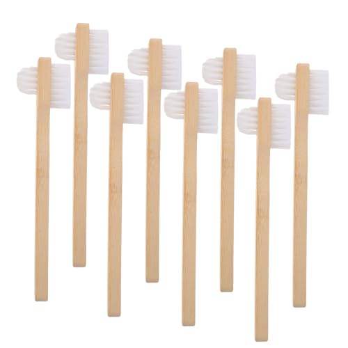 GOOHOCHY 8 Cepillos De Dientes De Nailon De Dureza Media Para Dentaduras Postizas Limpiadores Bucales Pequeños De Viaje