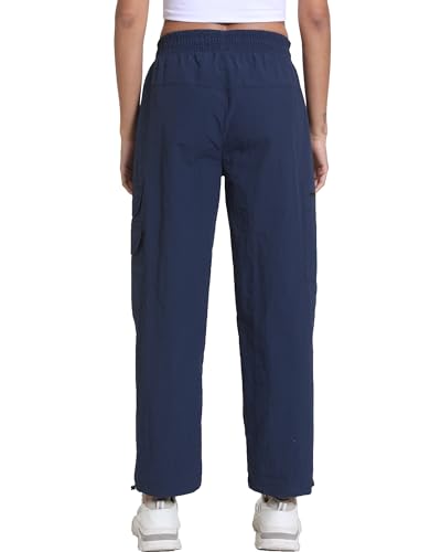 Image of Kcutteyg Womens Hiking Pants Waterproof - Cargo Joggers for Women with Pockets Lightweight Quick Dry Travel Camping Pants (Dark Blue, Small)