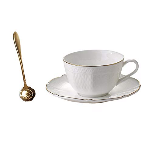 ZPSPZ espresso cups Nordic coffee cups simple hand-painted gold cups and saucer set red teacups