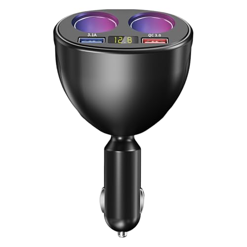 Caricabatteria Da Auto USB Ricarica Rapida - Caricabatterie Per Telefono Auto Doppio Adattatore Per Da Auto Splitter Di Alimentazione Per Auto con 2 Porte USB Rapido