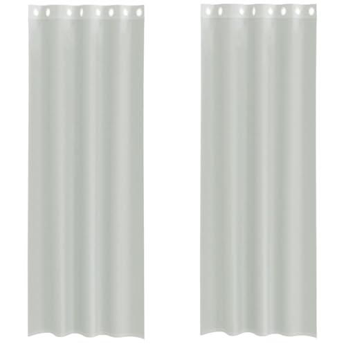 Rideaux en voile pour protéger des regards gris clair 140x300