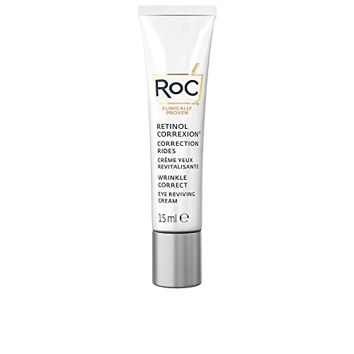 RoC - Retinol Correxion Wrinkle Correct Crema Contorno de Ojos - Antiarrugas y Antiedad - Con Retinol y Ácido Hialurónico - Sin Fragancia - 15 ml