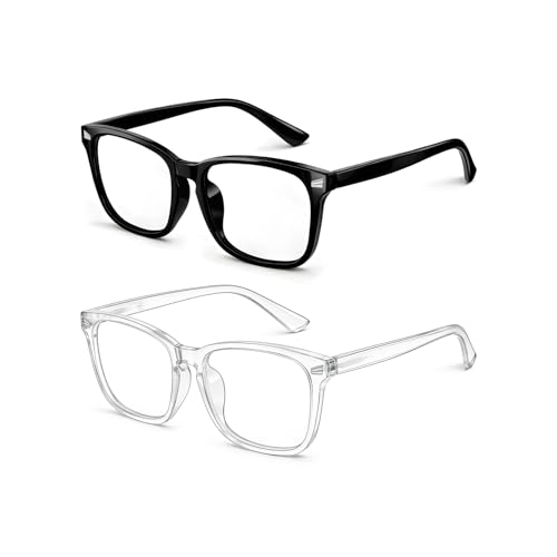 Image of Blue Light Glasses for Kids Boys Girls Teens,Square Frame | UV Filter & Eye Strain, Anti-Glare & Lightweight Eye Protection, Ideal for Computers, Tablets & Gaming